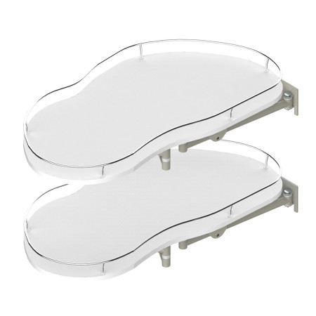 Угловой механизм Le-Mans, MAXIMA EVO Corner Optima 1000/600 левый, хром/белый, Rejs
