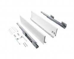Комплект ящика Firmax Smartline, длина 300 мм, высота 135 мм, с доводчиком, белый, FRM0730.007/135